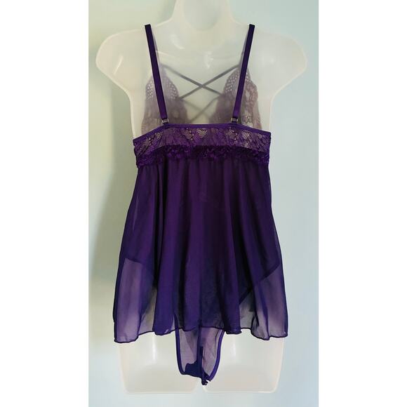 Evelust Purple Lingerie Small Sexy Romper - Picture 3 of 5